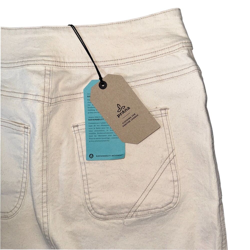 NWT Prana Broadway Skirt Stretch Denim Natural Zip Pockets Size 6 - Picture 9 of 9